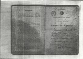 Photocopie du Duplicata du Livret de Famille Zarini Joseph et photocopie du Stato di famiglia